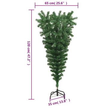 Upside-Down Artificial Christmas Tree - 120 cm Green