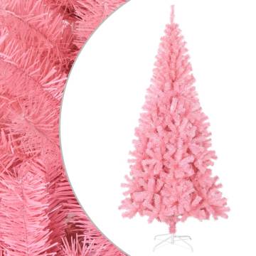 Pink 210 cm Artificial Christmas Tree with Stand - Hipomarket