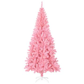 Pink 210 cm Artificial Christmas Tree with Stand - Hipomarket