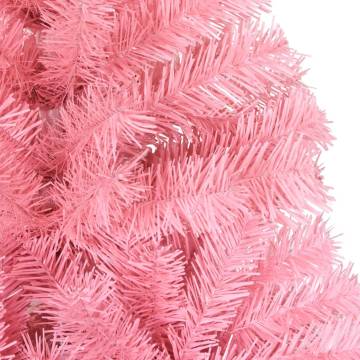 Pink 210 cm Artificial Christmas Tree with Stand - Hipomarket