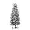 Artificial Slim Christmas Tree with Flocked Snow - 120 cm