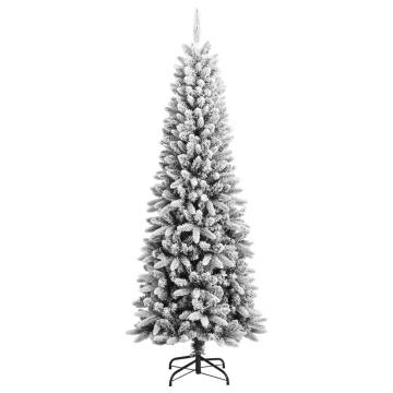 210 cm Flocked Snow Artificial Christmas Tree - Hipomarket