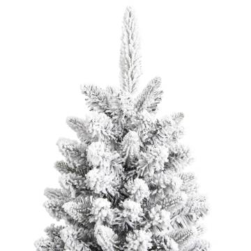 210 cm Flocked Snow Artificial Christmas Tree - Hipomarket