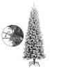 210 cm Flocked Snow Artificial Christmas Tree - Hipomarket