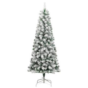 210 cm Flocked Snow Artificial Christmas Tree - Hipomarket