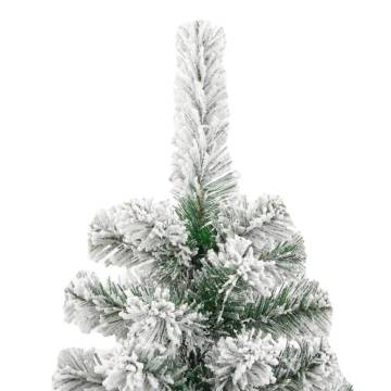 210 cm Flocked Snow Artificial Christmas Tree - Hipomarket