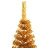 210 cm Gold Half Christmas Tree with Stand - Hippomarket UK