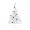 Pre-lit White Christmas Tree with Baubles - 150 cm