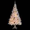 Pre-lit White Christmas Tree with Baubles - 150 cm