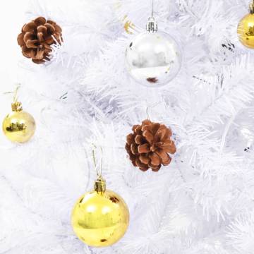 Pre-lit White Christmas Tree with Baubles - 150 cm