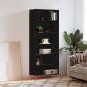  Highboard Black 69.5x32.5x180 cm Engineered Wood Colour black Quantity in Package 1 Model 3 shelves 