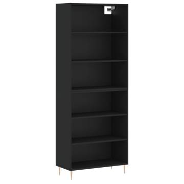 Stylish Highboard Black 69.5x32.5x180 cm - Hipomarket