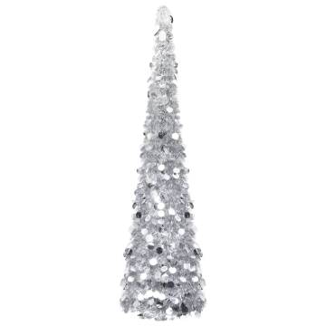 Pop-up Silver Artificial Christmas Tree 150cm - HipoMarket