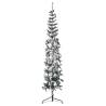  Slim Artificial Half Christmas Tree with Flocked Snow 210 cm Colour white and green Size 210 cm Quantity in Package 1 Number of Branch Tips 