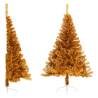  Artificial Half Christmas Tree with Stand Gold 150 cm PET Colour gold Size 150 x 95 cm Quantity in Package 1 Number of Branch Tips 