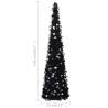 Pop-up Artificial Christmas Tree Black 150 cm | HipoMarket