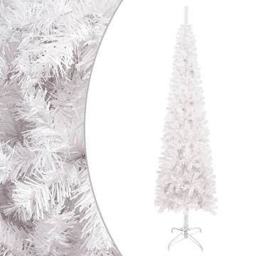 Slim White Christmas Tree 150 cm - Stylish Holiday Decor