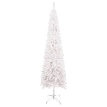 Slim White Christmas Tree 150 cm - Stylish Holiday Decor