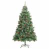 Artificial Hinged Christmas Tree with Cones & Berries - 210 cm