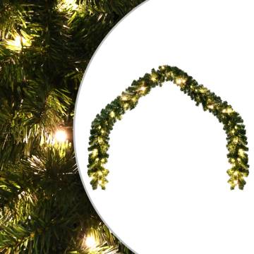 5m Christmas Garland with LED Lights | Festive Decorations