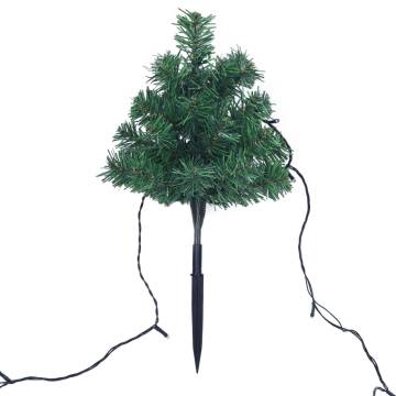 Christmas Pathway Trees with Warm White LEDs - 6pcs | Hipo Market