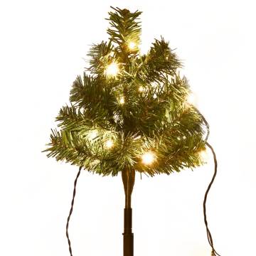 Christmas Pathway Trees with Warm White LEDs - 6pcs | Hipo Market