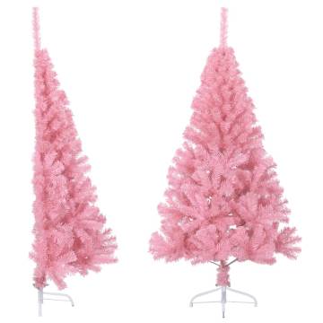 Pink Half Christmas Tree 120 cm - Stylish Holiday Decor | Hipomarket