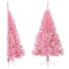  Artificial Half Christmas Tree with Stand Pink 120 cm PVC Colour pink Size 120 x 68 cm Quantity in Package 1 Number of Branch Tips 