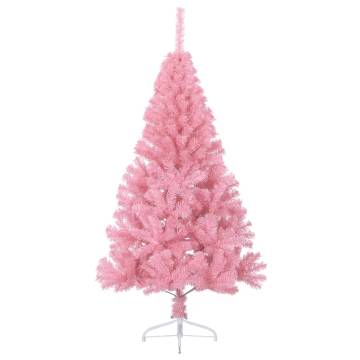 Pink Half Christmas Tree 120 cm - Stylish Holiday Decor | Hipomarket