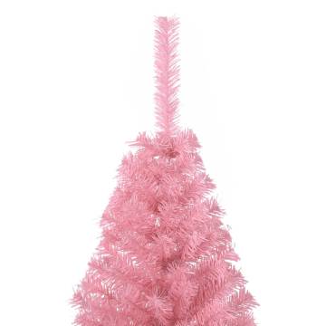 Pink Half Christmas Tree 120 cm - Stylish Holiday Decor | Hipomarket