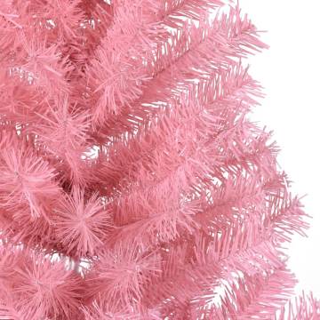 Pink Half Christmas Tree 120 cm - Stylish Holiday Decor | Hipomarket