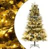 Pre-lit Christmas Tree with Pine Cones - 225 cm PVC & PE