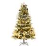 Pre-lit Christmas Tree with Pine Cones - 225 cm PVC & PE