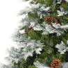 Pre-lit Christmas Tree with Pine Cones - 225 cm PVC & PE