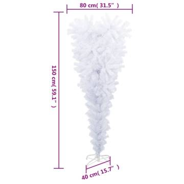 Upside-Down Artificial Christmas Tree 150 cm - White | HipoMarket