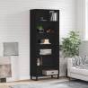  Highboard Black 69.5x32.5x180 cm Engineered Wood Colour black Quantity in Package 1 Model 3 shelves 