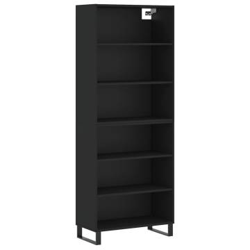 Stylish Highboard Black 69.5x32.5x180 cm | Hipomarket UK