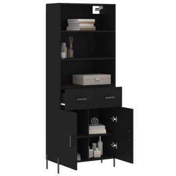 Elegant Highboard Black 69.5x34x180 cm - Stylish Storage