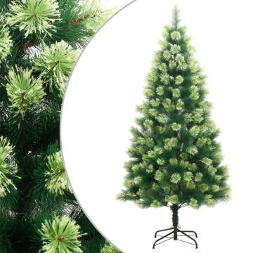 210 cm Artificial Hinged Christmas Tree with Stand - Hipomarket