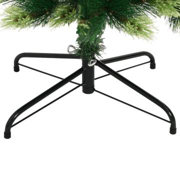 210 cm Artificial Hinged Christmas Tree with Stand - Hipomarket