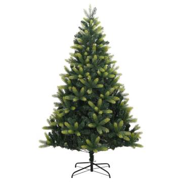 Lifelike 240 cm Hinged Christmas Tree with Stand - HipoMarket