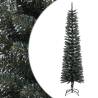 180 cm Artificial Slim Christmas Tree - Green & White Decoration