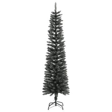 180 cm Artificial Slim Christmas Tree - Green & White Decoration