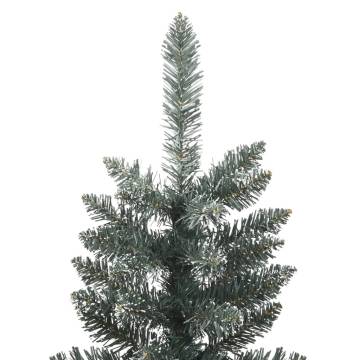 180 cm Artificial Slim Christmas Tree - Green & White Decoration