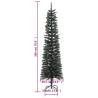 180 cm Artificial Slim Christmas Tree - Green & White Decoration