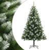 240 cm Artificial Hinged Christmas Tree with Flocked Snow