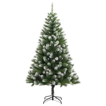 240 cm Artificial Hinged Christmas Tree with Flocked Snow