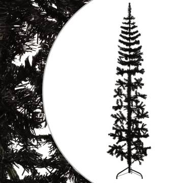 Slim Artificial Half Christmas Tree - 180 cm Black