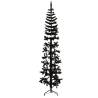 Slim Artificial Half Christmas Tree - 180 cm Black