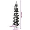 Slim Artificial Half Christmas Tree - 180 cm Black